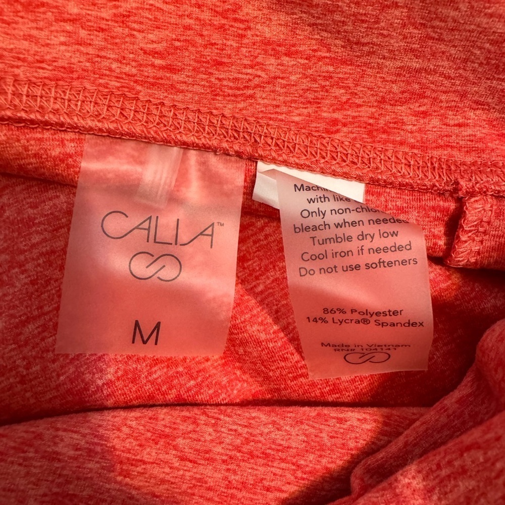 CALIA by Carrie Underwood Lustralux 5" Scoop Neck Bodysuit in Coral Heather - Picture 7 of 7